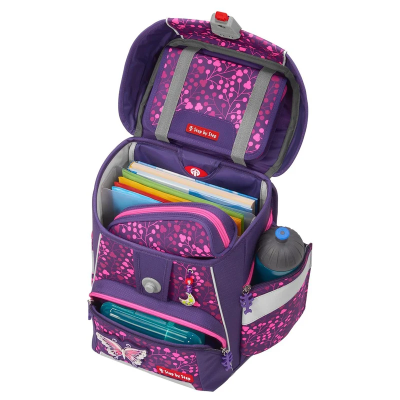 Step by Step Space Shine - Mochila escolar Set 5tlg. (Butterfly Night Ina)
