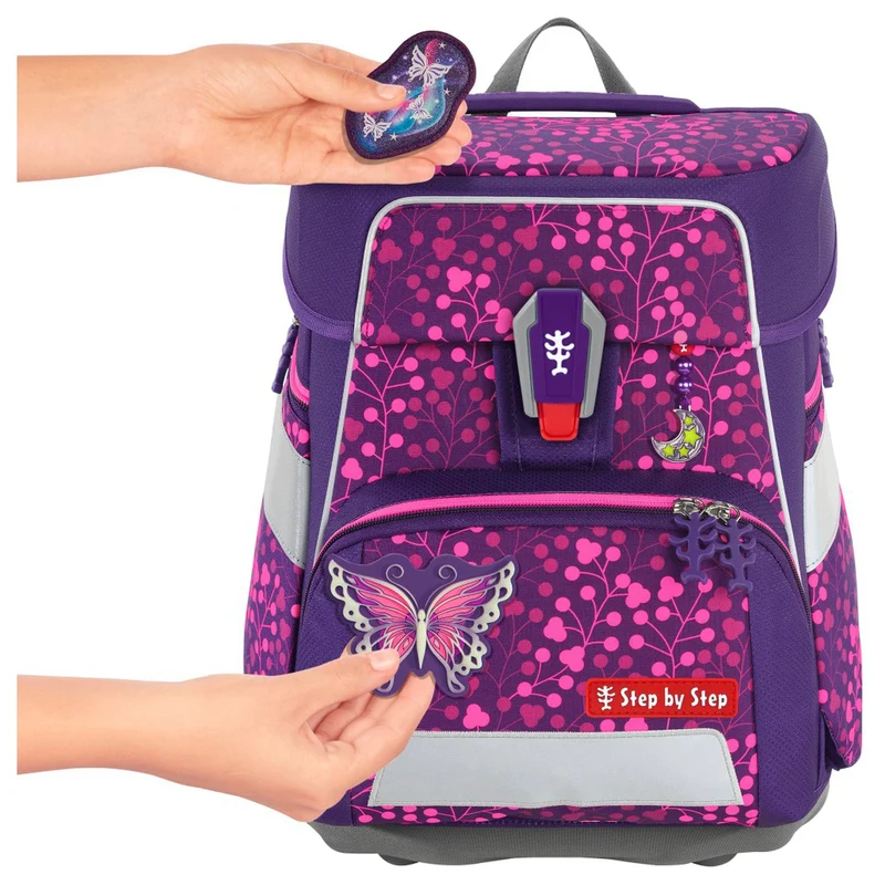 Step by Step Space Shine - Mochila escolar Set 5tlg. (Butterfly Night Ina)