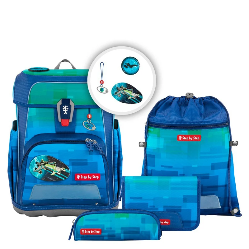 Step by Step Cloud Ocean - Set de mochila escolar 5tlg. (Space Craft Spike)