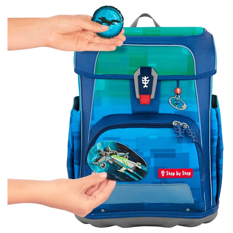 Step by Step Cloud Ocean - Set de mochila escolar 5tlg. (Space Craft Spike)