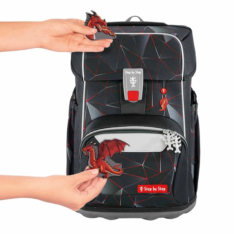 Step by Step Giant - Set de mochila escolar 5 piezas (Drago Drako)