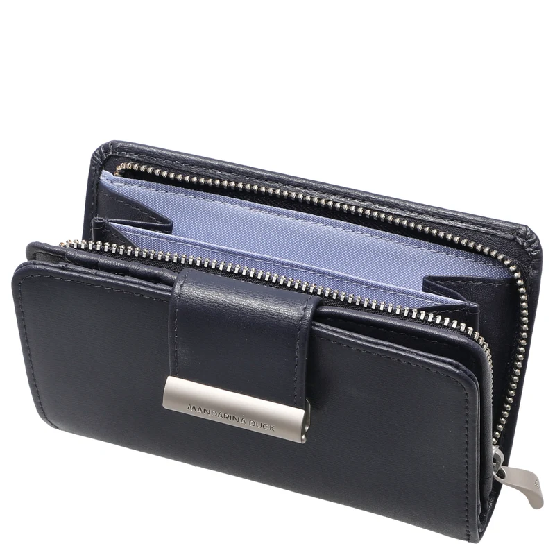 Mandarina Duck Hera 3.0 - Cartera con botón a presión 14 cm (dress blue)