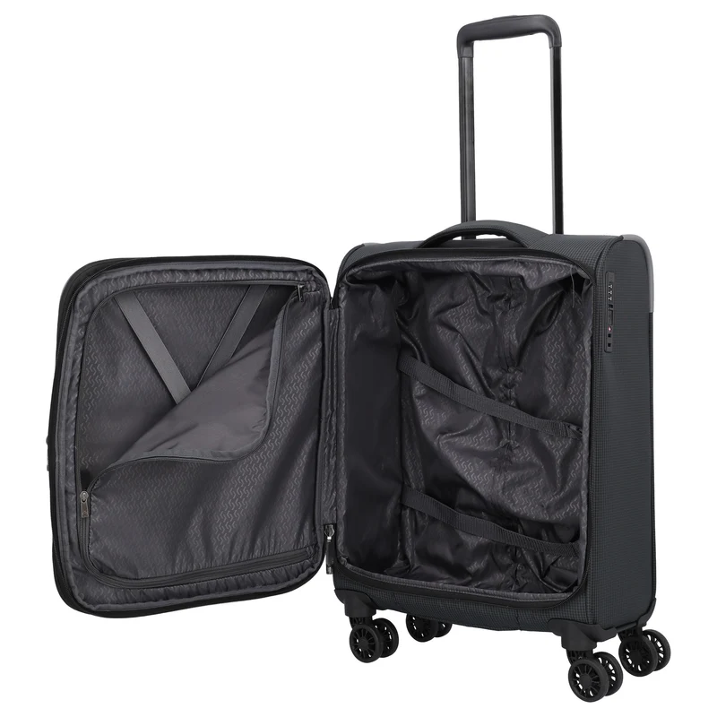 Travelite Corsiica - Trolley de cabina con 4 ruedas S 55 cm expandible (black)
