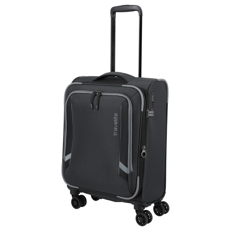 Travelite Corsiica - Trolley de cabina con 4 ruedas S 55 cm expandible (black)