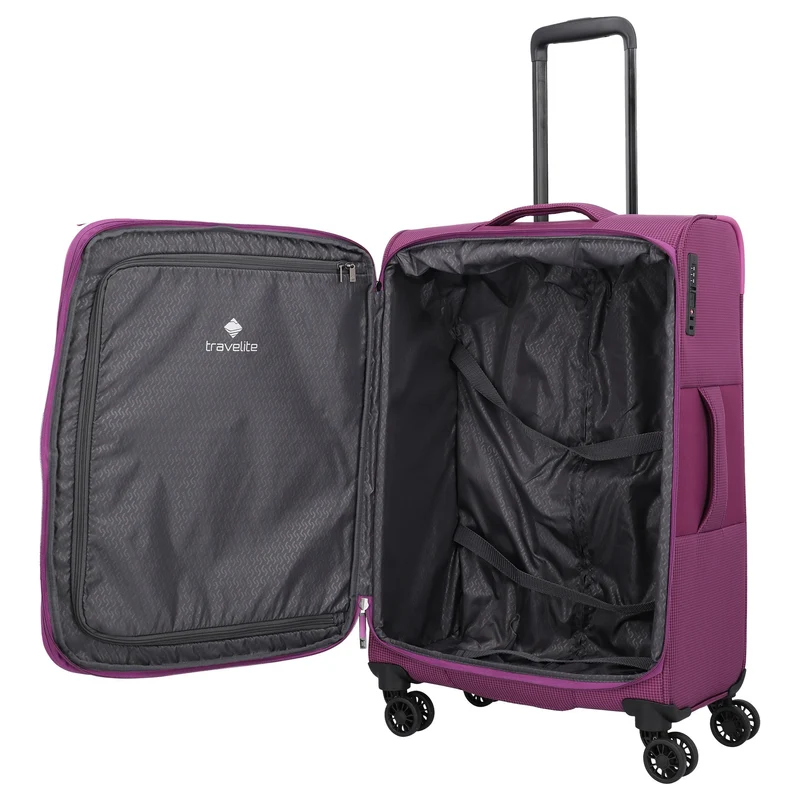 Travelite Corsiica - Trolley de 4 ruedas M 67 cm expandible (pink)