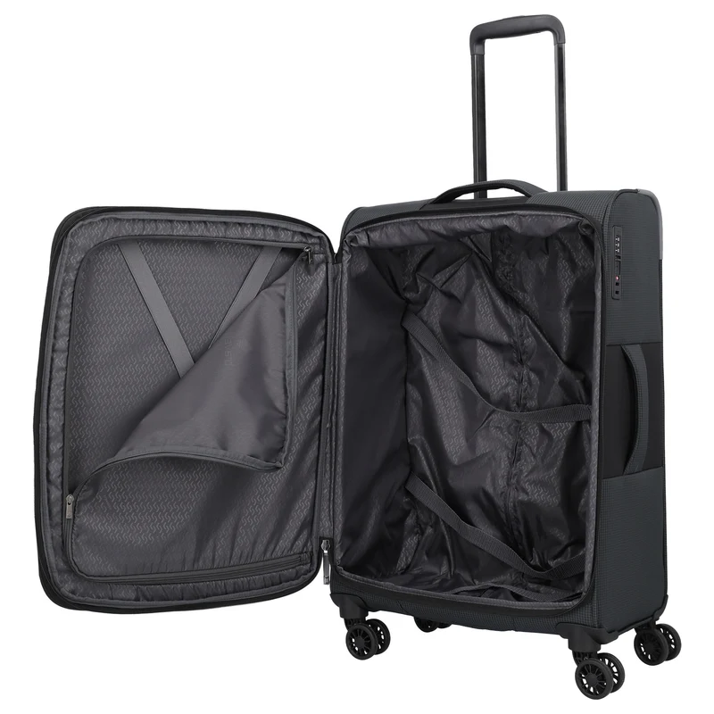 Travelite Corsiica - Trolley de 4 ruedas M 67 cm expandible (black)