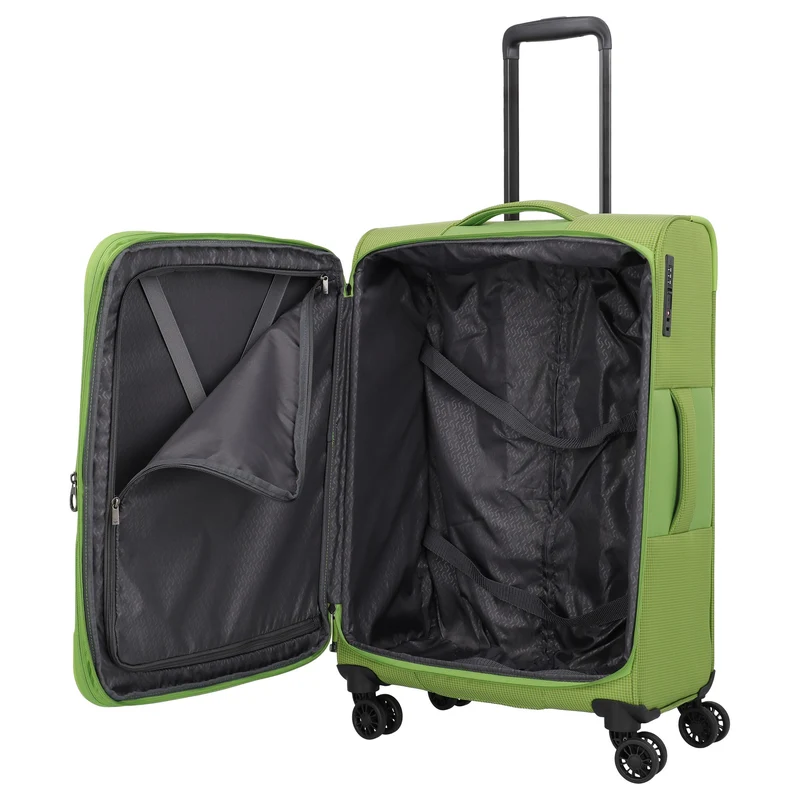 Travelite Corsiica - Trolley de 4 ruedas M 67 cm expandible (fresh green)