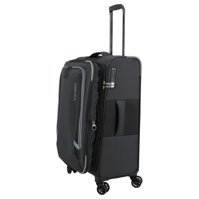 Travelite Corsiica - Juego de trolley con 4 ruedas 4 pzas. expandible (black)