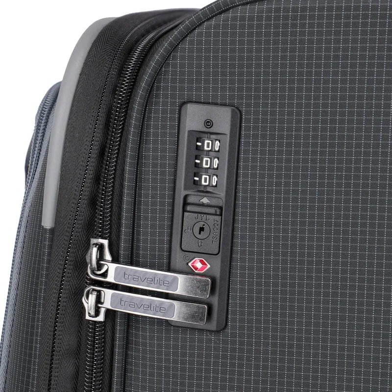 Travelite Corsiica - Juego de trolley con 4 ruedas 4 pzas. expandible (black)