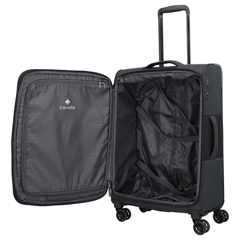 Travelite Corsiica - Juego de trolley con 4 ruedas 4 pzas. expandible (black)