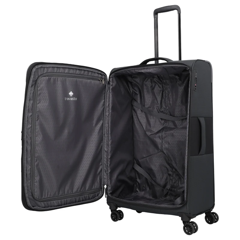 Travelite Corsiica - Trolley de 4 ruedas L 77 cm expandible (black)