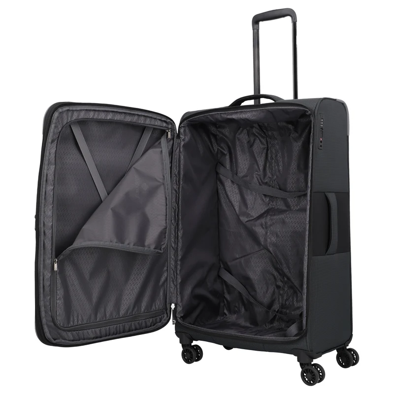Travelite Corsiica - Trolley de 4 ruedas L 77 cm expandible (black)