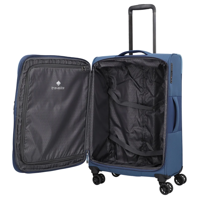 Travelite Corsiica - Trolley de 4 ruedas M 67 cm expandible (blue)