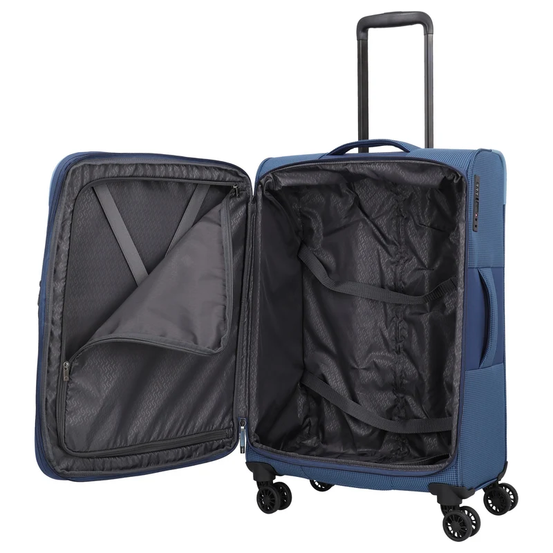 Travelite Corsiica - Trolley de 4 ruedas M 67 cm expandible (blue)
