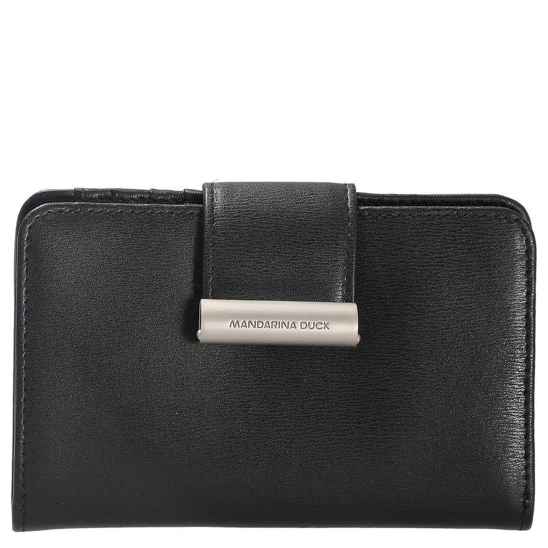 Mandarina Duck Hera 3.0 - Cartera con botón a presión 14 cm (black)