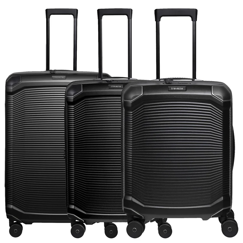 Travelite Millennium - Set de trolley de 4 ruedas 3 pzas. expandible (black)