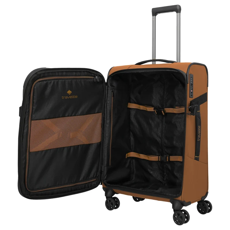 Travelite Briize - Set de trolley con 4 ruedas 3 piezas S/M erw./L erw. (curry)