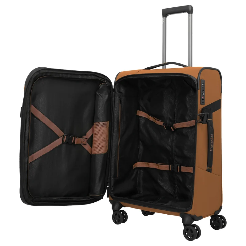 Travelite Briize - Set de trolley con 4 ruedas 3 piezas S/M erw./L erw. (curry)