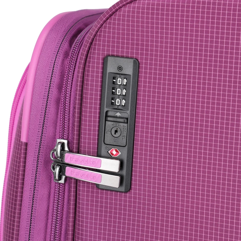 Travelite Corsiica - Trolley de 4 ruedas L 77 cm expandible (pink)