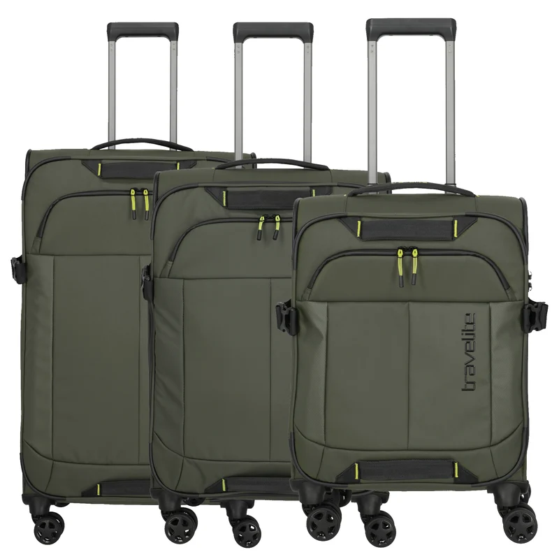 Travelite Briize - Set de trolley con 4 ruedas 3 piezas S/M adulto/L adulto (khaki)