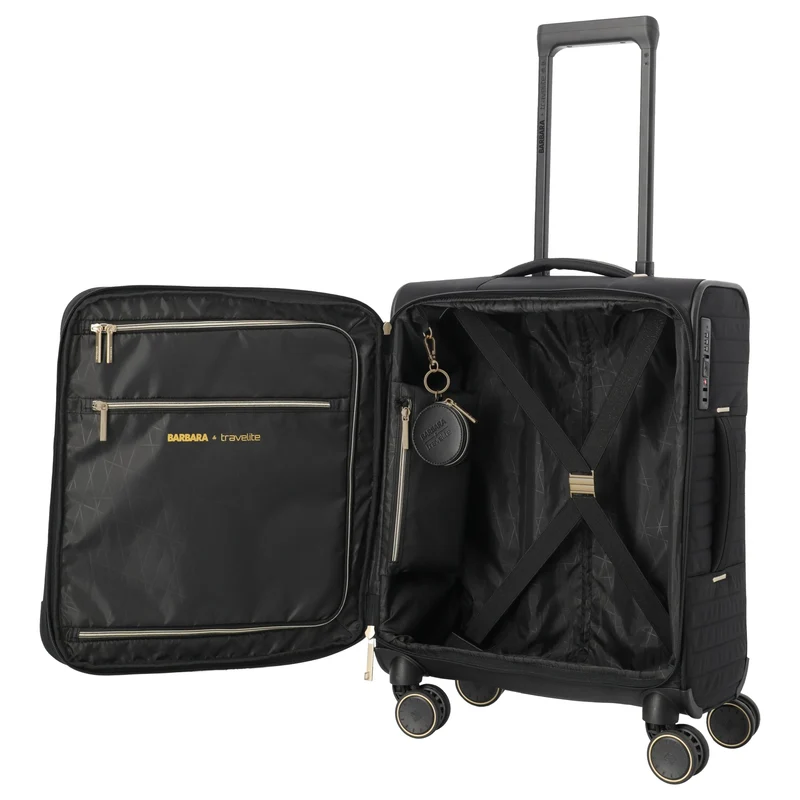 Travelite BARBARA Stepp - Trolley de 4 ruedas S 55 cm expandible (schwarz)