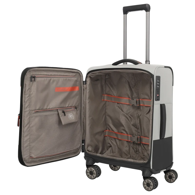 Travelite Crosslite - Trolley de cabina con 4 ruedas S 55 cm expandible (natur)
