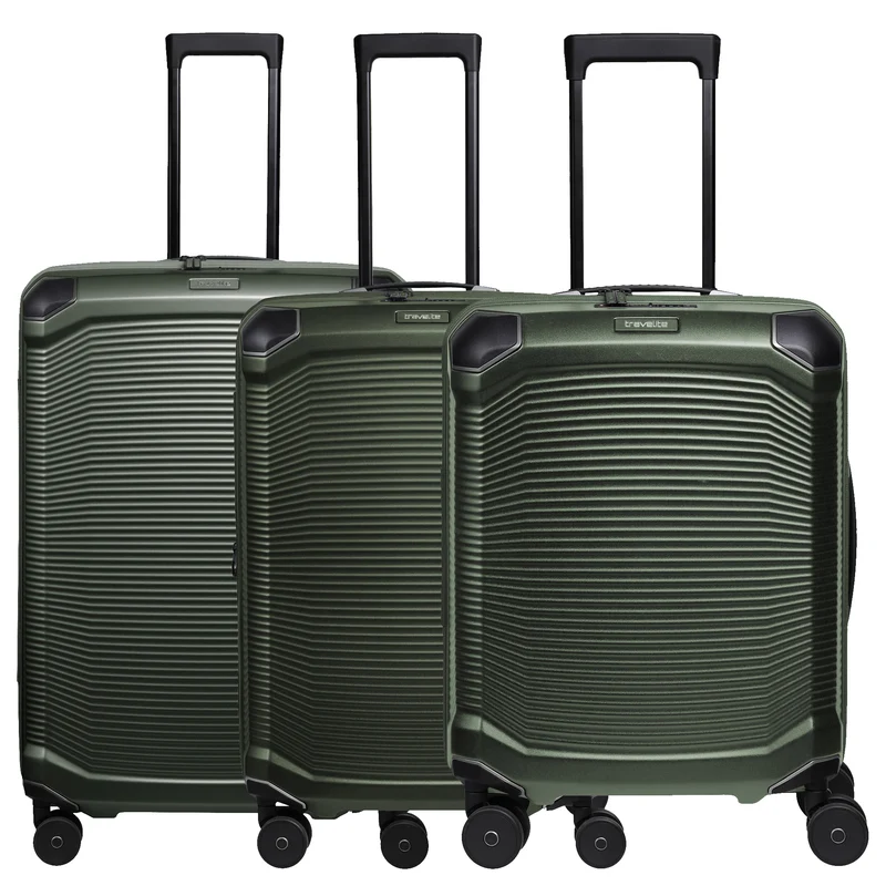Travelite Millennium - Set de trolley de 4 ruedas 3 piezas expandible (pine green)
