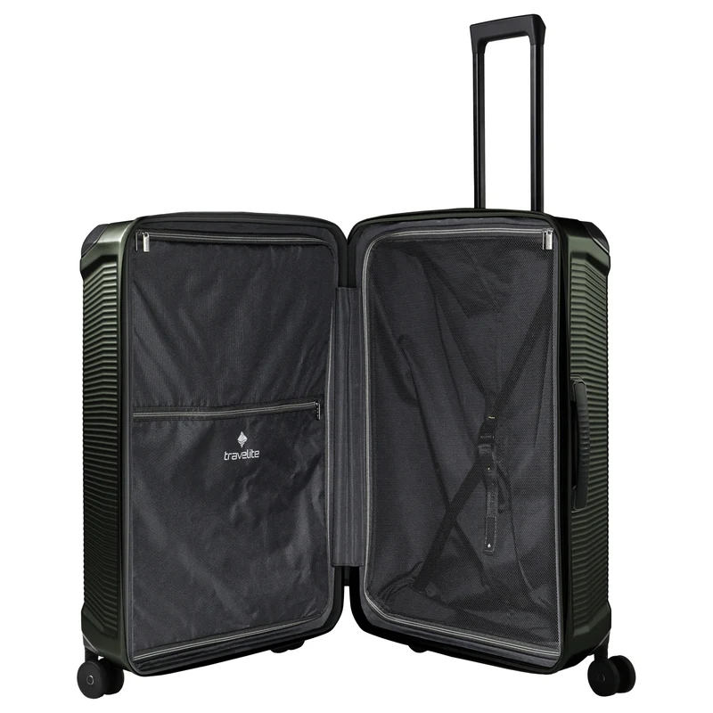 Travelite Millennium - Set de trolley de 4 ruedas 3 piezas expandible (pine green)