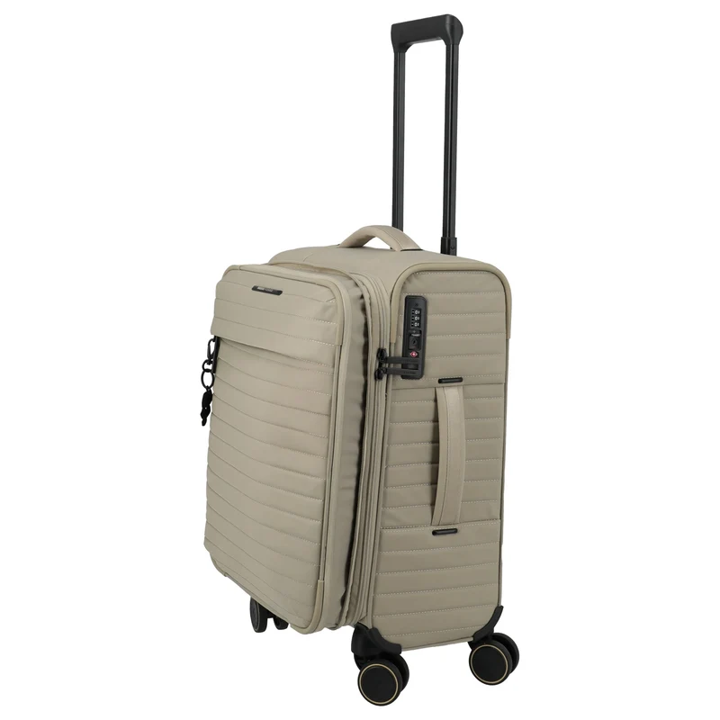 Travelite BARBARA Stepp - Trolley de 4 ruedas S 55 cm expandible (satin nude)