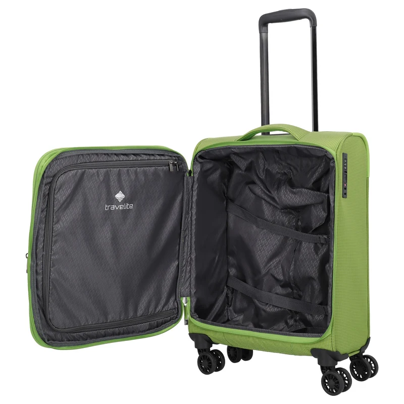 Travelite Corsiica - Trolley de cabina con 4 ruedas S 55 cm expandible (fresh green)