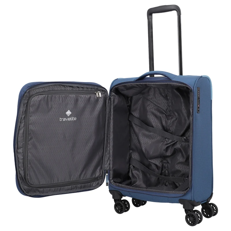 Travelite Corsiica - Trolley de cabina con 4 ruedas S 55 cm expandible (blue)