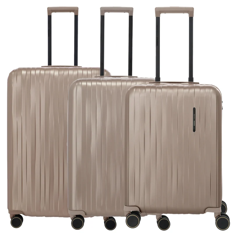 Travelite BARBARA Novelty - Set de maletas con 4 ruedas 3 piezas (satinado nude)