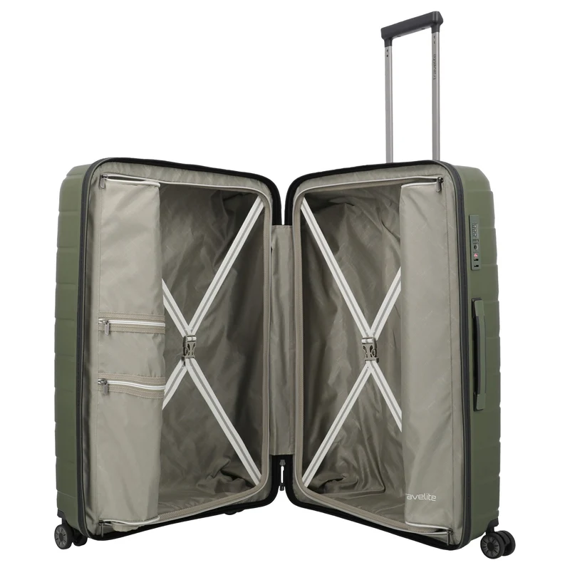 Travelite Air Base - Juego de trolley con 4 ruedas 3 piezas extendido (olive)