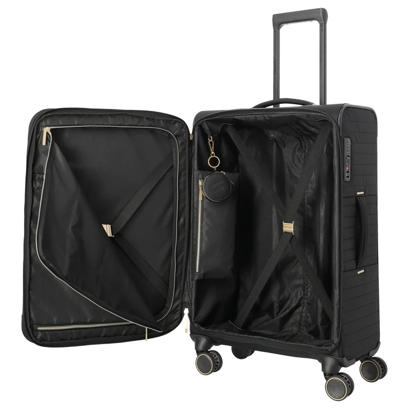 Travelite BARBARA Stepp - Trolley de 4 ruedas M 68 cm expandible (schwarz)