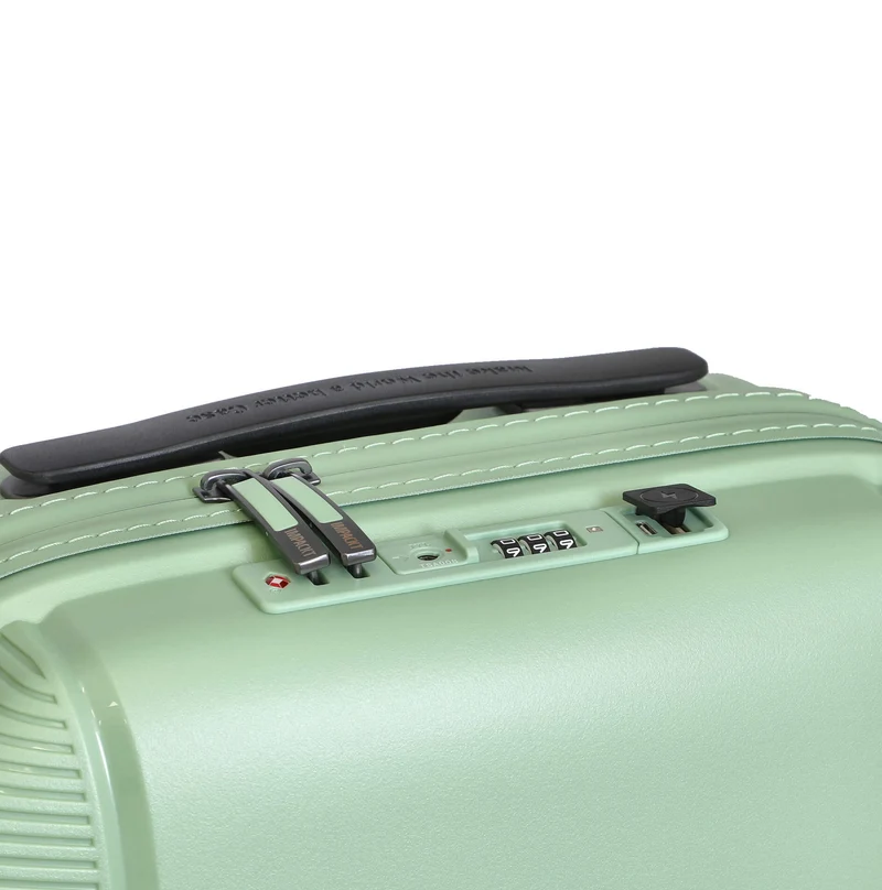Impackt IP1 - Maleta de cabina 4 ruedas 55 cm S con puerto USB (Verde primavera)