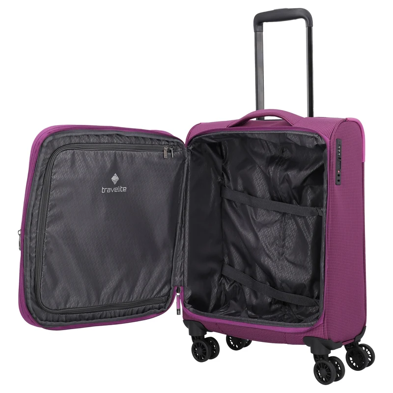 Travelite Corsiica - Trolley de cabina con 4 ruedas S 55 cm expandible (pink)
