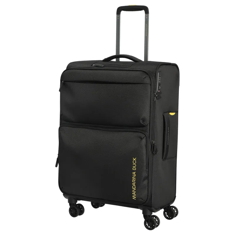 Mandarina Duck Zephyr - Trolley de 4 ruedas 67 cm expandible (black)