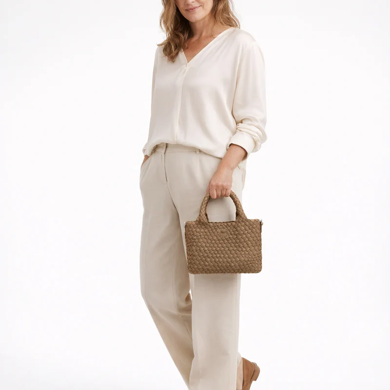 Les Visionnaires Elia Petite Neoweave - Bolso de mano 30 cm (sand)