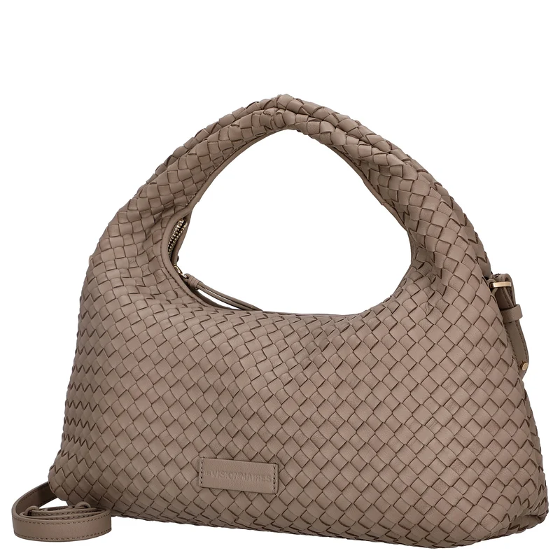 Les Visionnaires Sadie Grande Weave Silky - Bolso de mano 40 cm (cappuccino beige)