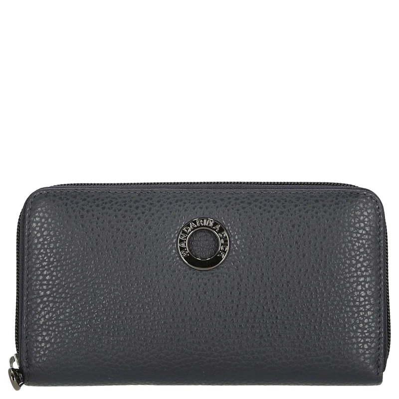 Mandarina Duck Mellow Leather - Cartera 12cc 19 cm (dress blue)