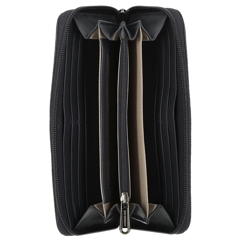 Mandarina Duck Mellow Leather - Cartera 12cc 19 cm (dress blue)