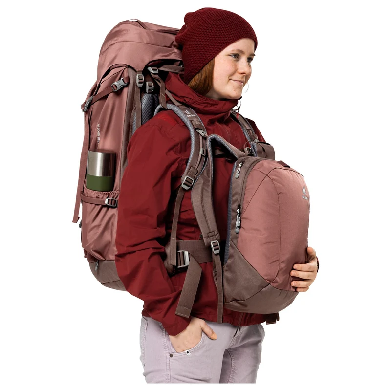 Deuter Voyager 60+10 SL - Mochila de viaje para mujer 13" 80 cm (caspia-raisin)