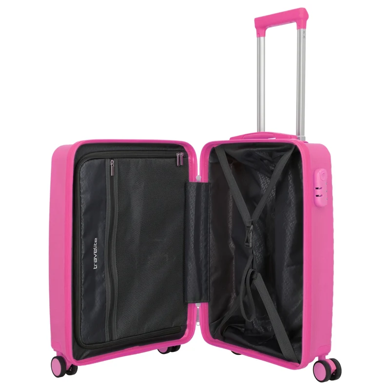 Travelite Pacific - Trolley de cabina con 4 ruedas 55 cm (pink)