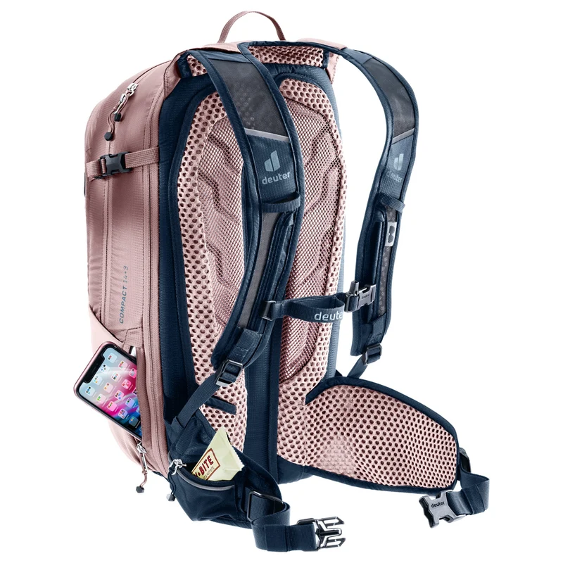 Deuter Compact 14+3 - Mochila de ciclismo 48 cm (ink-ashrose)