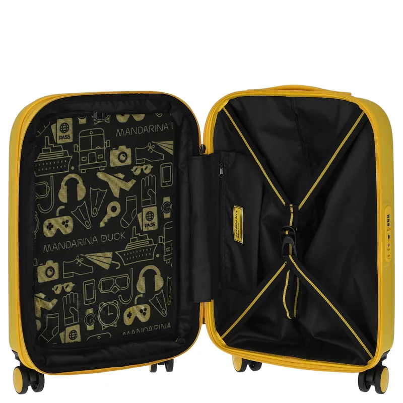 Mandarina Duck Logoduck+ - Trolley de cabina con 4 ruedas 55 cm S expandible (duck yellow)