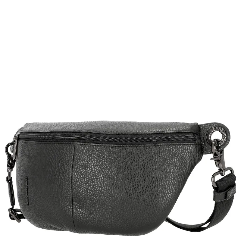 Mandarina Duck Mellow Leather Bum Bag - Riñonera 30 cm (nero)