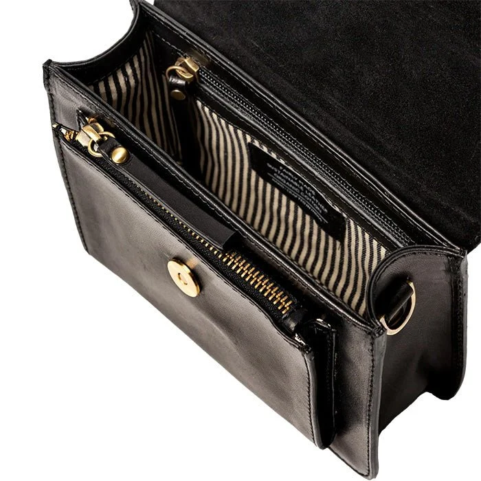 Mini Bolso Harper Clásico Negro (Correas de Cuero)