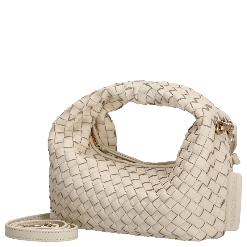 Les Visionnaires Greta Micro Weave Silky - Bolso de mano 20 cm (vanilla)