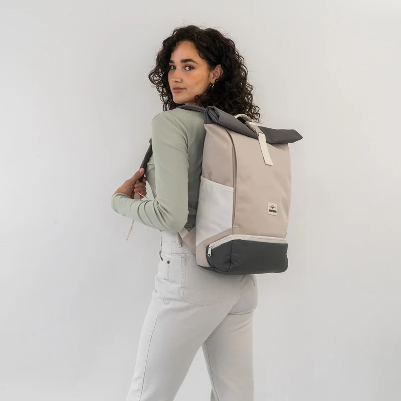 Johnny Urban Allen Medium - Mochila Rolltop 40 cm (sand grey)