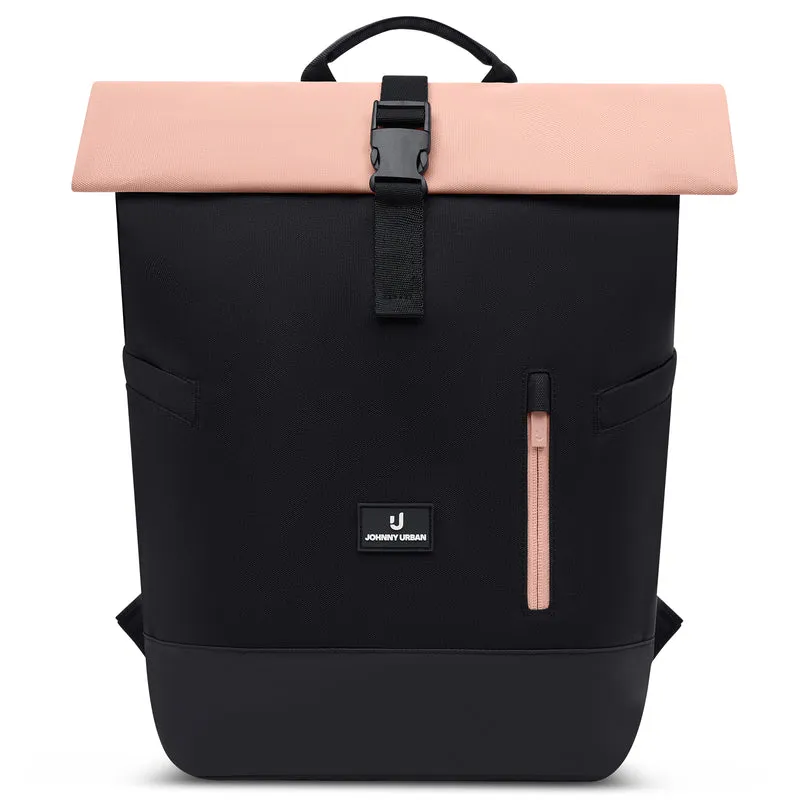 Johnny Urban Luca Small - Mochila Rolltop 36 cm (black-rose)